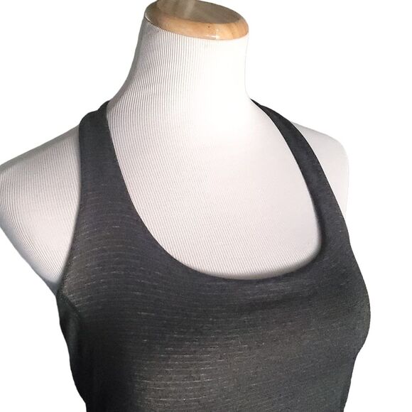 Lululemon 2-In-1 Wild Tank Top Built-in-Bra Heathered Black/ Grey Women's  4 - Picture 6 of 12